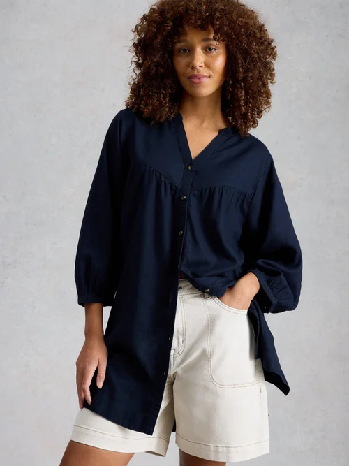 Tunika Raquel aus Leinenmischung - Dark Navy - 52/R Bild 1