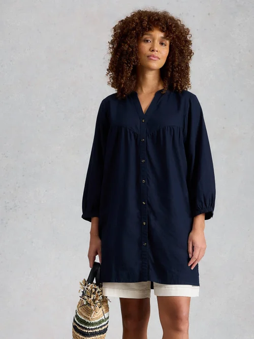 Tunika Raquel aus Leinenmischung - Dark Navy - 52/R Bild 3