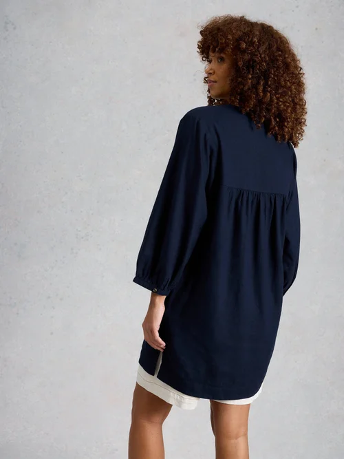 Tunika Raquel aus Leinenmischung - Dark Navy - 52/R Bild 4