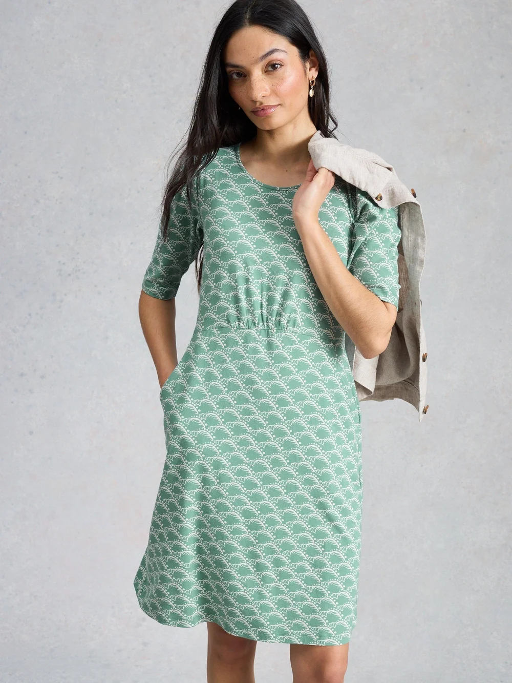 Jerseykleid Olivia - Teal Pr - 50/R Bild 1