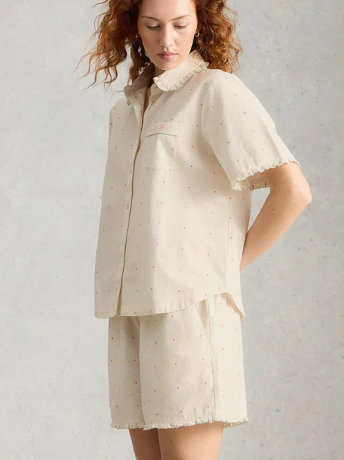 Pyjamatop Nelly mit kurzem Arm - Ivory Mlt - XXXL Bild 3