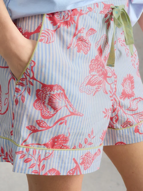 Leichte Pyjamashorts Nina - Blue Pr - XXXL Bild 3
