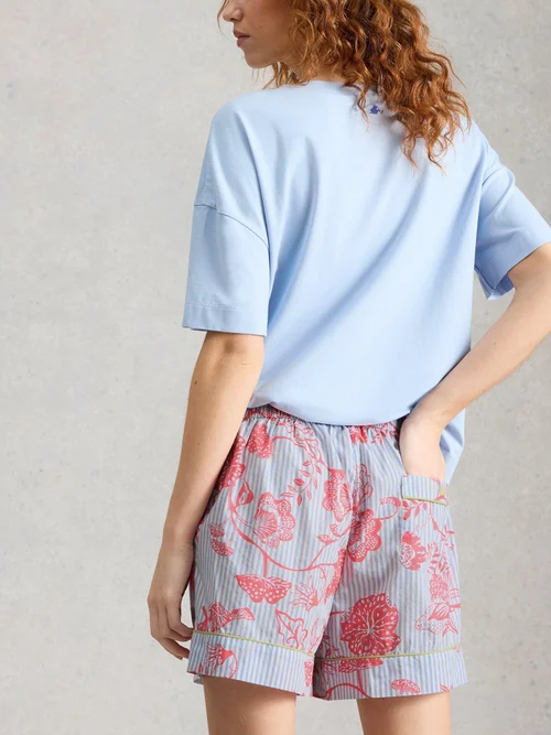 Leichte Pyjamashorts Nina - Blue Pr - XXXL Bild 4