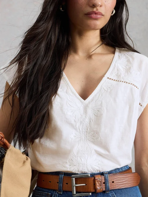 Florales Top Fliss - Bril White - 52 Bild 3