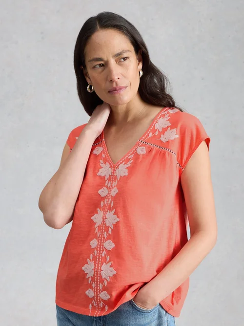 Florales Top Fliss - Coral Mlt - 52 Bild 3