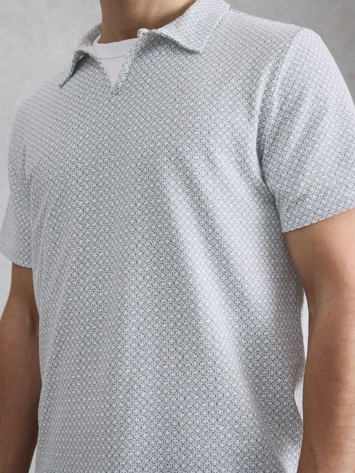 Polo imprimé géométrique - Green Pr - XXL Bild 3