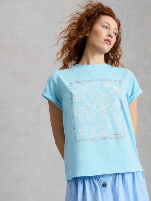 Grafik-T-Shirt Gina - Blue Pr - 52 Bild 3