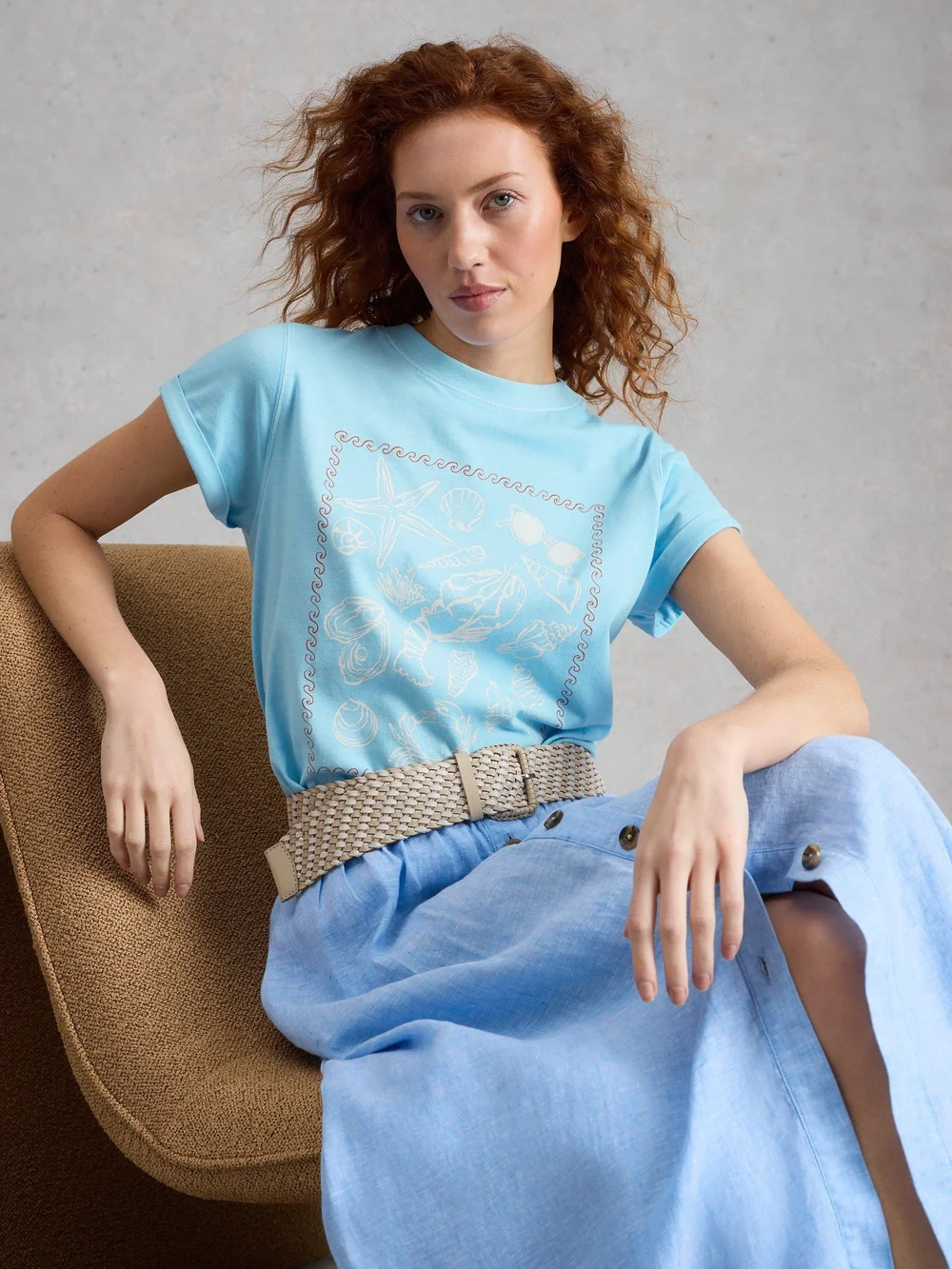 Grafik-T-Shirt Gina - Blue Pr - 52 Bild 1