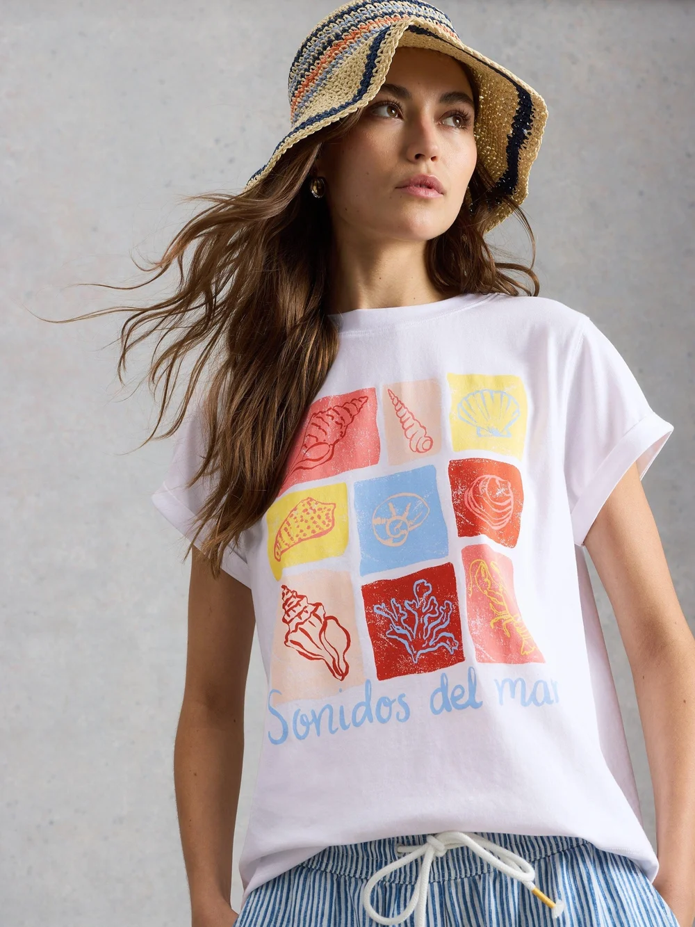 Grafik-T-Shirt Gina - Ivory Pr - 52 Bild 1