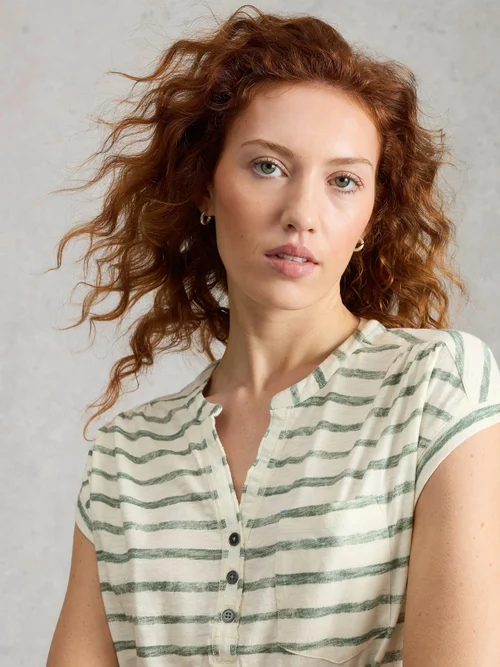 Gestreifte Bluse Cecily - Green Mlt - 52 Bild 3