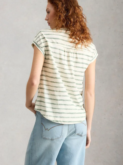 Gestreifte Bluse Cecily - Green Mlt - 52 Bild 4