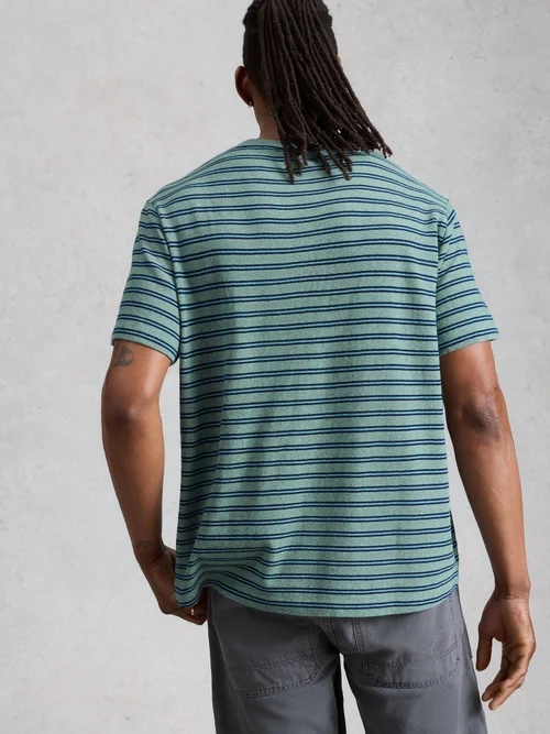 Gestreiftes T-Shirt Horsham - Blue Mlt - XXXL Bild 4