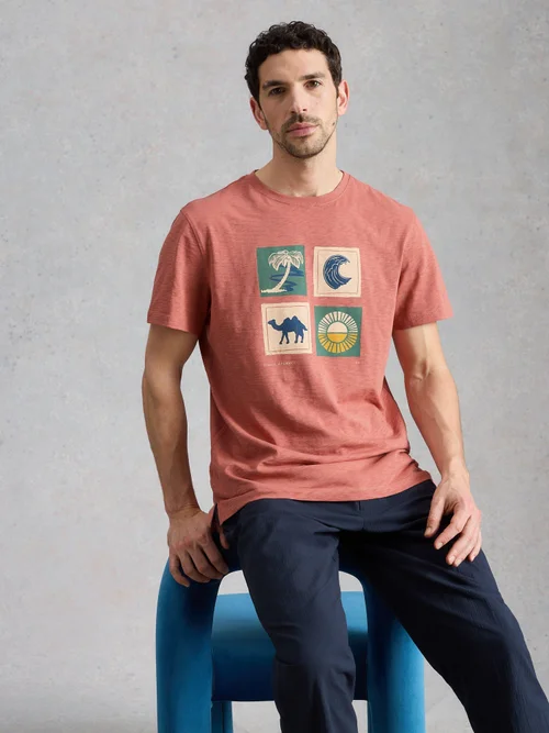 T-Shirt Abersoch mit Kamelmotiv - Pink Pr - XXL/R Bild 1