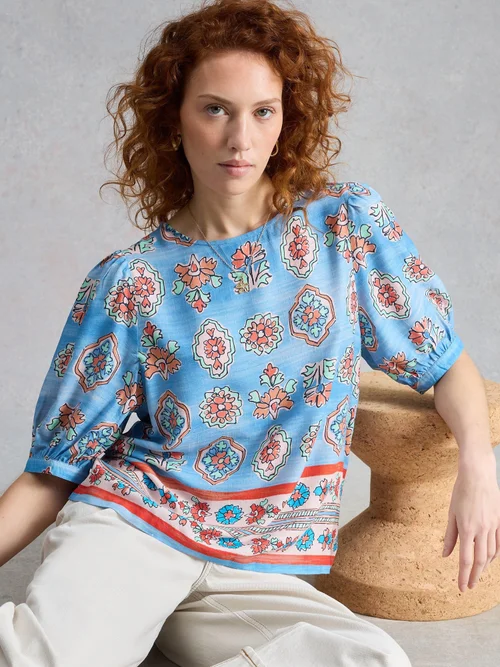 Top Alexa mit Muschelprint - Blue Pr - 52 Bild 1