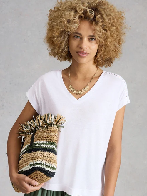 T-Shirt Ella mit Lochspitze - Bril White - 52 Bild 1