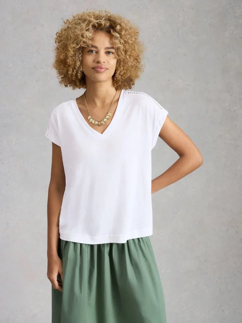 T-Shirt Ella mit Lochspitze - Bril White - 52 Bild 3