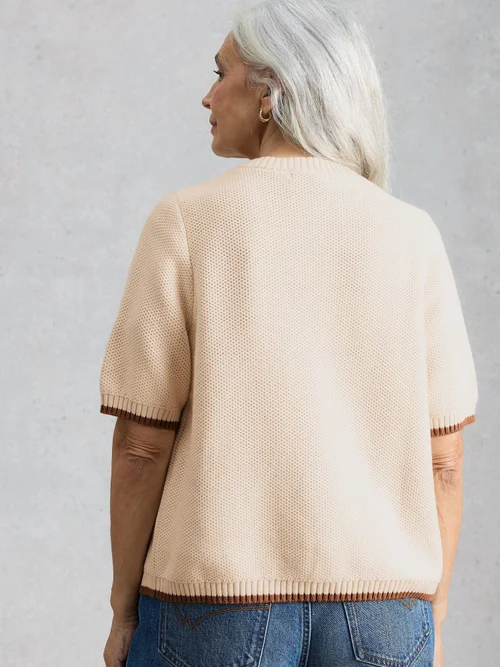 Kurzarm-Cardigan Isabella - Pale Ivory - 52 Bild 4