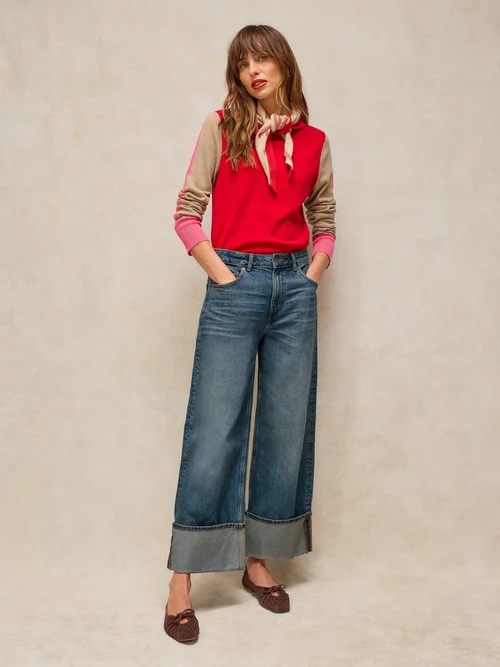 Gerade Jeans Bailey mit Umschlag - Dk Denim - 52/R Bild 1