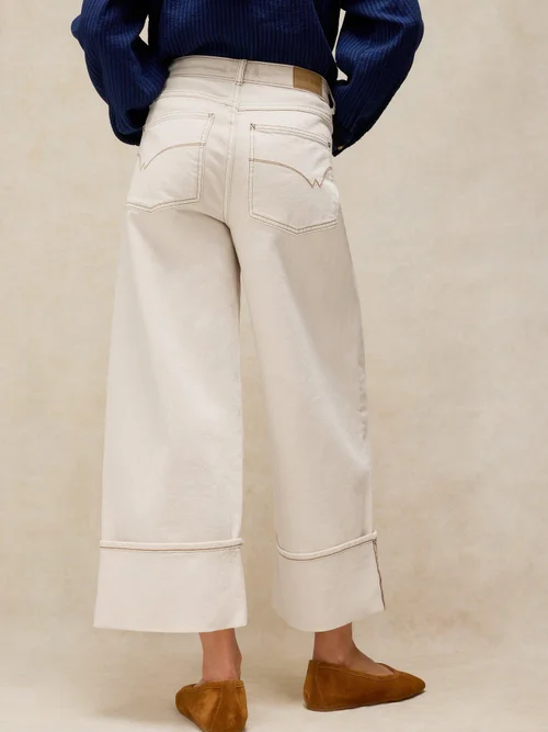 Gerade Jeans Bailey mit Umschlag - Nat White - 52/R Bild 4