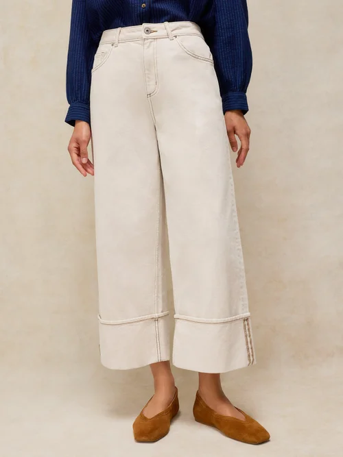 Gerade Jeans Bailey mit Umschlag - Nat White - 52/R Bild 3