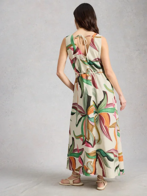 Maxikleid Poppy aus Leinenmischung - Nat Pr - 44/R Bild 4