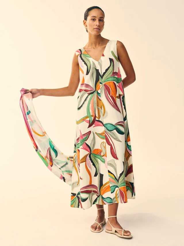 Maxikleid Poppy aus Leinenmischung