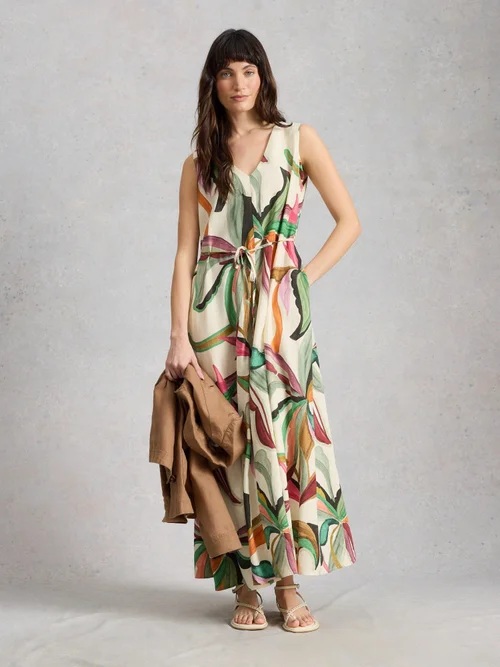 Maxikleid Poppy aus Leinenmischung - Nat Pr - 44/R Bild 2