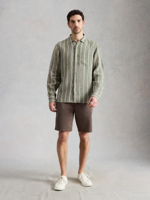 Gestreiftes Langarmhemd Keswick - Green Mlt - XXXL Bild 2