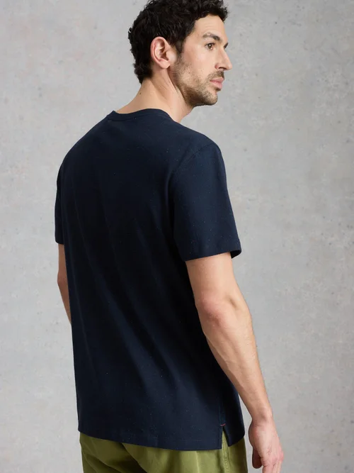 T-Shirt Abersoch mit Fischgrafik - Navy Pr - XXXL/R Bild 4