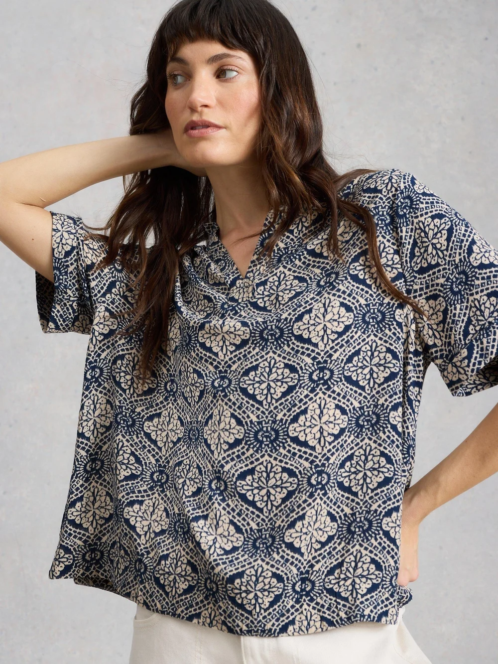 Top Teakie Froissé - Navy Pr - 52 Bild 1