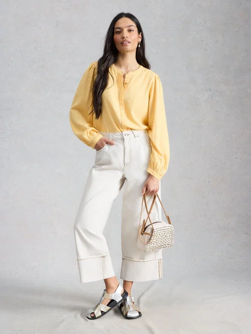 Top en mélange de lin Lana - Lgt Yellow - 52 Bild 2