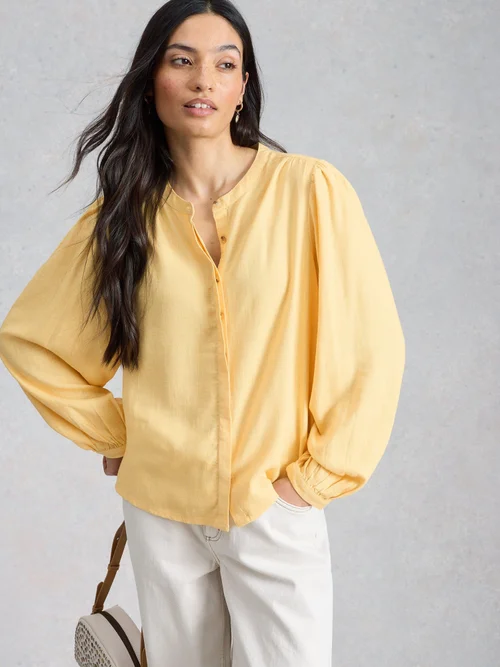 Top en mélange de lin Lana - Lgt Yellow - 52 Bild 3