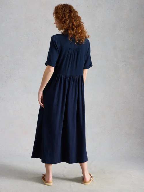 Robe-chemise Rylee en double tissu - Dark Navy - 52/R Bild 4