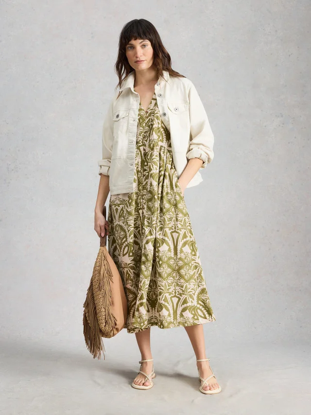 Kleid Fern aus Leinenmischung