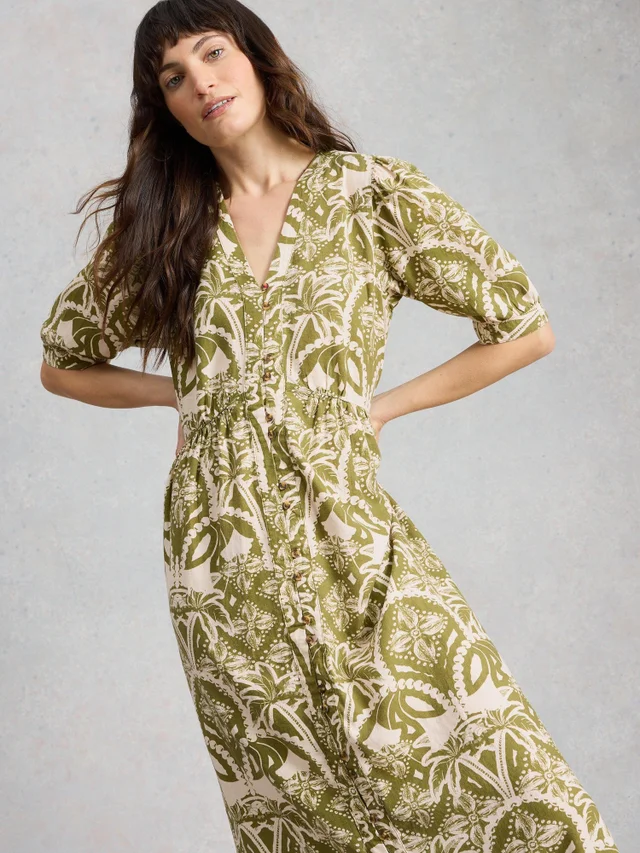 Kleid Fern aus Leinenmischung
