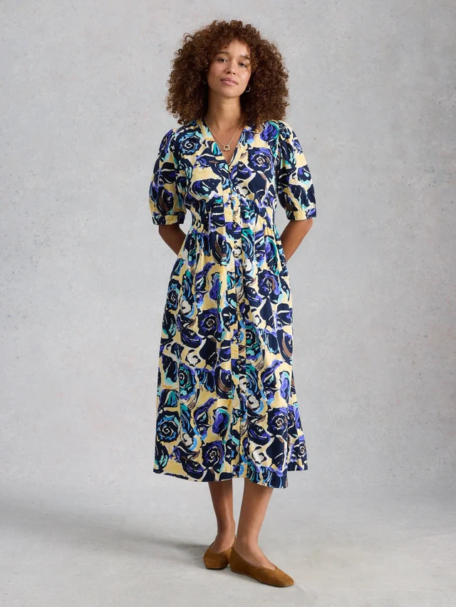 Kleid Fern aus Leinenmischung