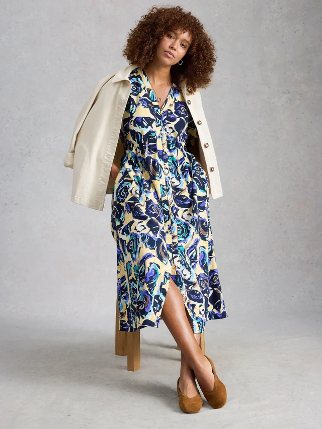 Kleid Fern aus Leinenmischung
