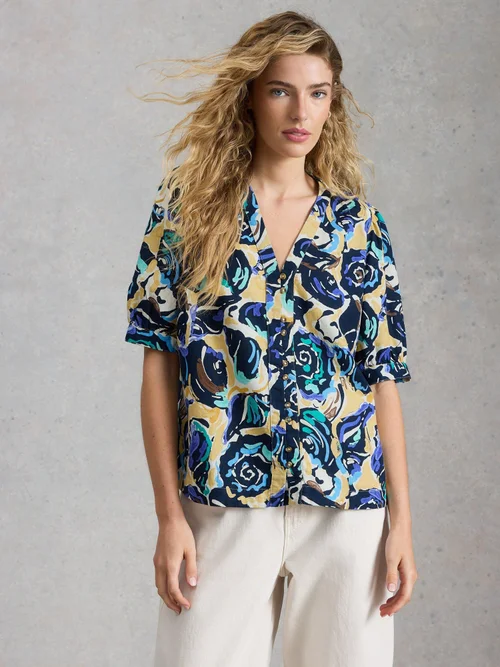 Leinentop Fern - Navy Multi - 52 Bild 3