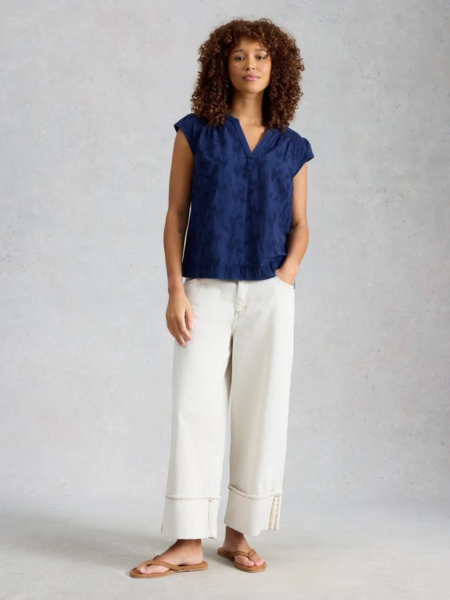 Besticktes Top Amelia