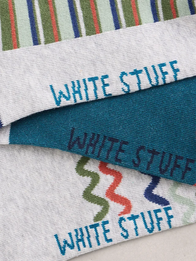3er-Pack gemusterte Sneakersocken