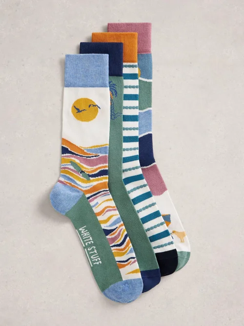 4er-Pack Socken Urlaub - Blue Mlt - 44-46 Bild 2