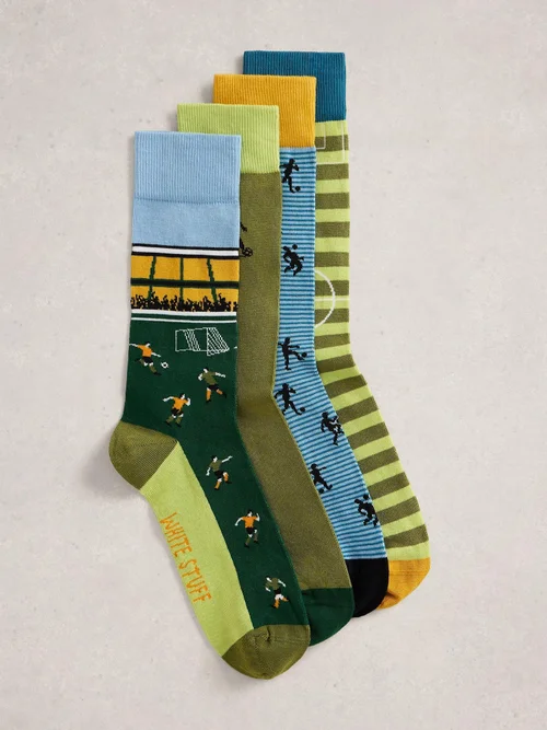 4er-Pack Socken Fußball - Green Mlt - 44-46 Bild 2