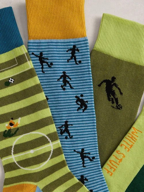 4er-Pack Socken Fußball - Green Mlt - 44-46 Bild 3