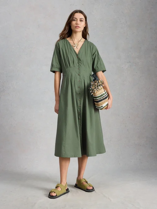 Midikleid Kate mit Knopfleiste - Dus Green - 50/R Bild 2