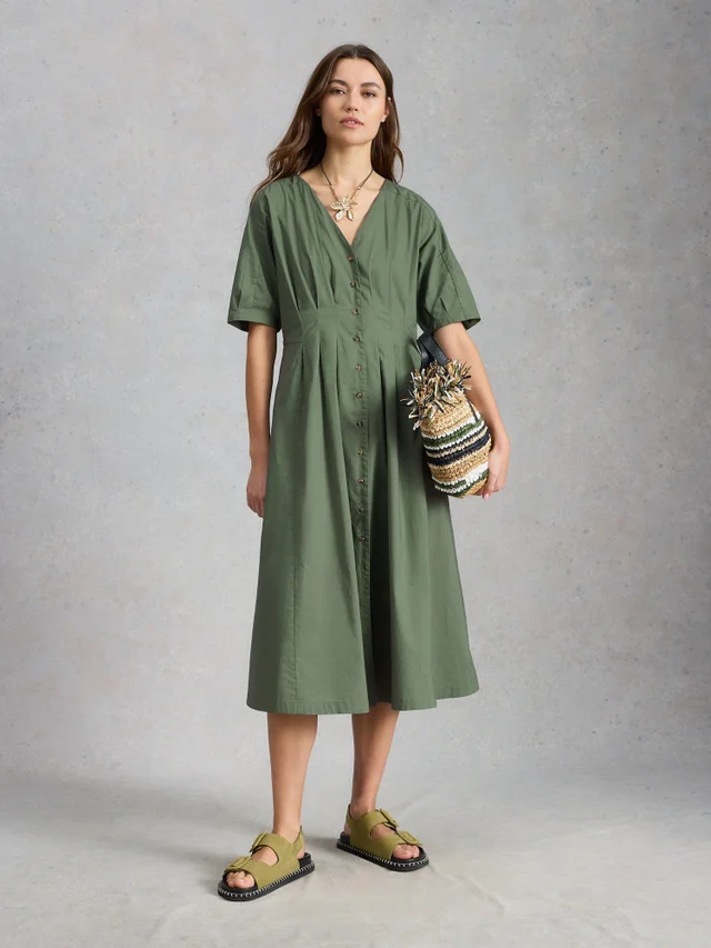 Midikleid Kate mit Knopfleiste