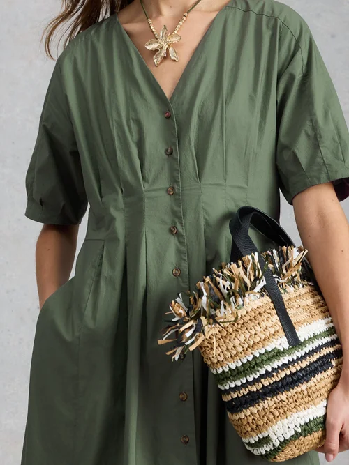 Midikleid Kate mit Knopfleiste - Dus Green - 50/R Bild 3