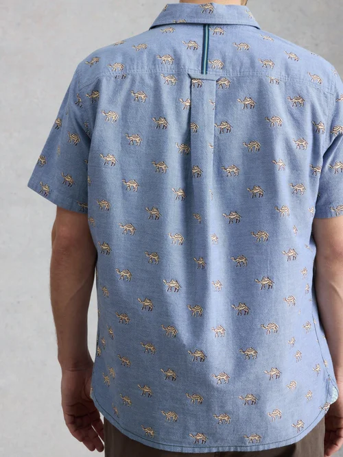 Kurzarmhemd Finsbury mit Kamelprint - Blue Pr - XXL/R Bild 4