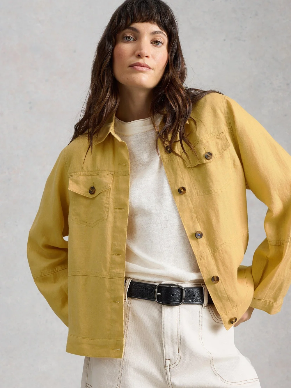 Leinenjacke Camille - Lgt Yellow - 52/R Bild 1