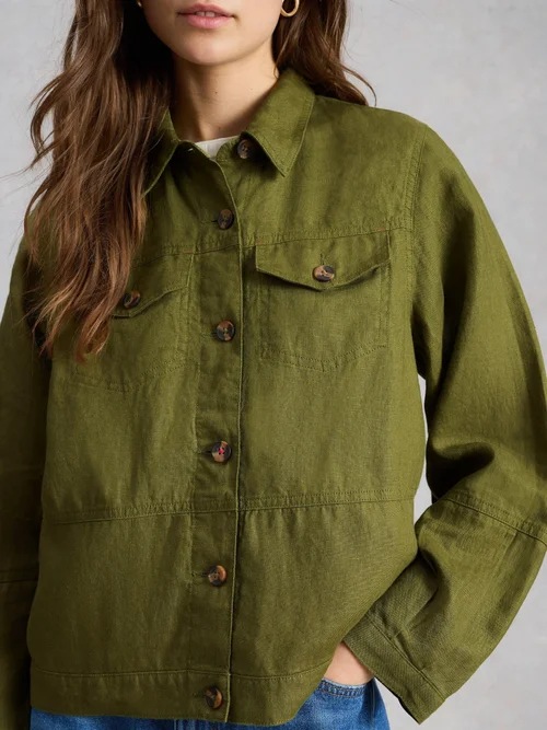 Leinenjacke Camille - Mid Green - 52/R Bild 3
