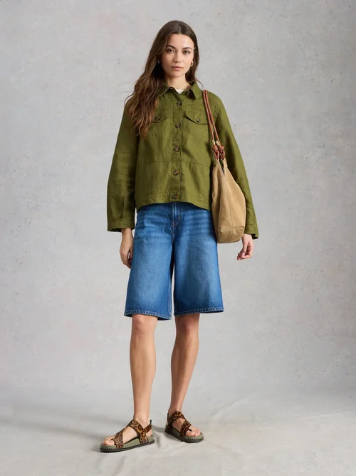 Leinenjacke Camille - Mid Green - 52/R Bild 2